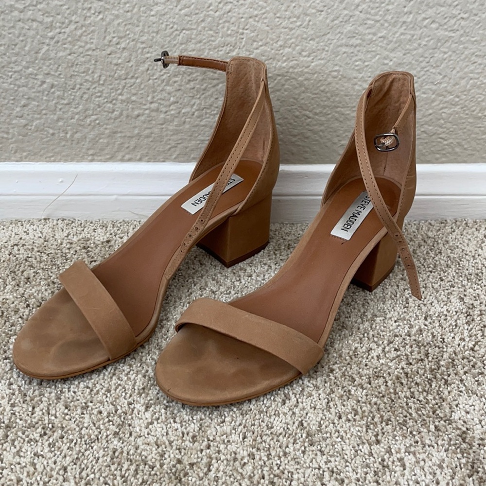 Steve Madden Tan Block Heel Sandals